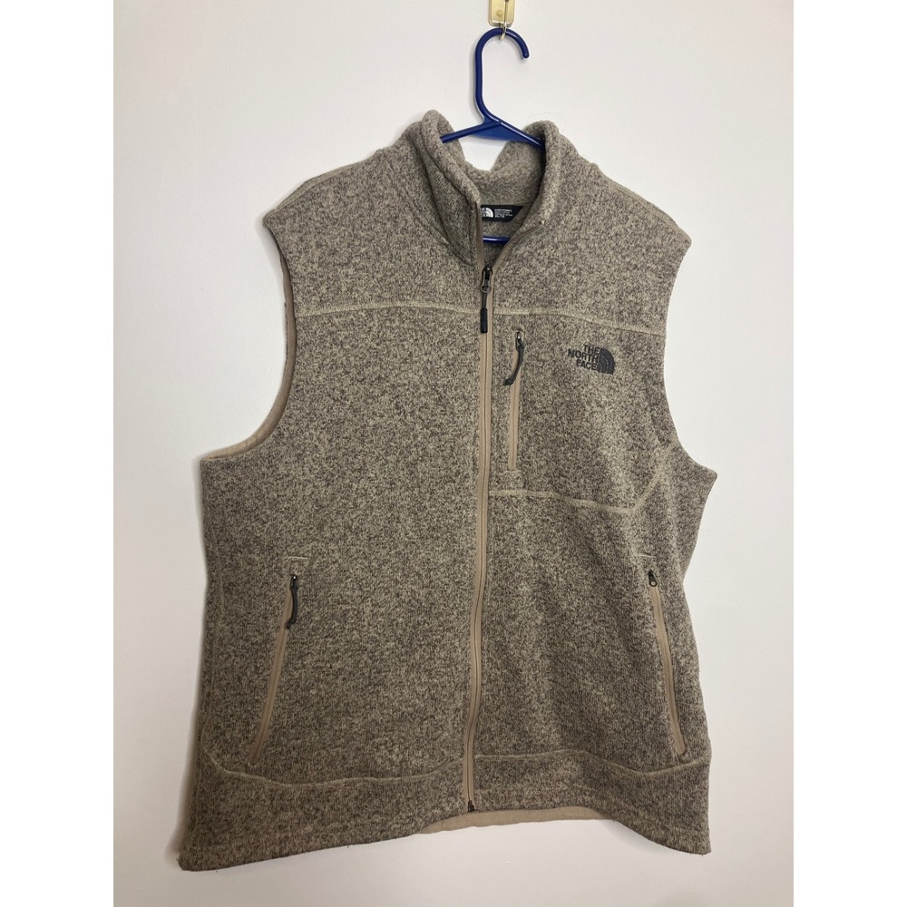 The North Face Gordon Lyons Vest Mens XL Brown Excellent Sweater Knit Fleece